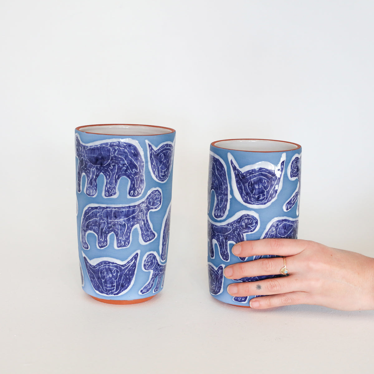 Megafauna Studio | Toughies on Terracotta – Blue I