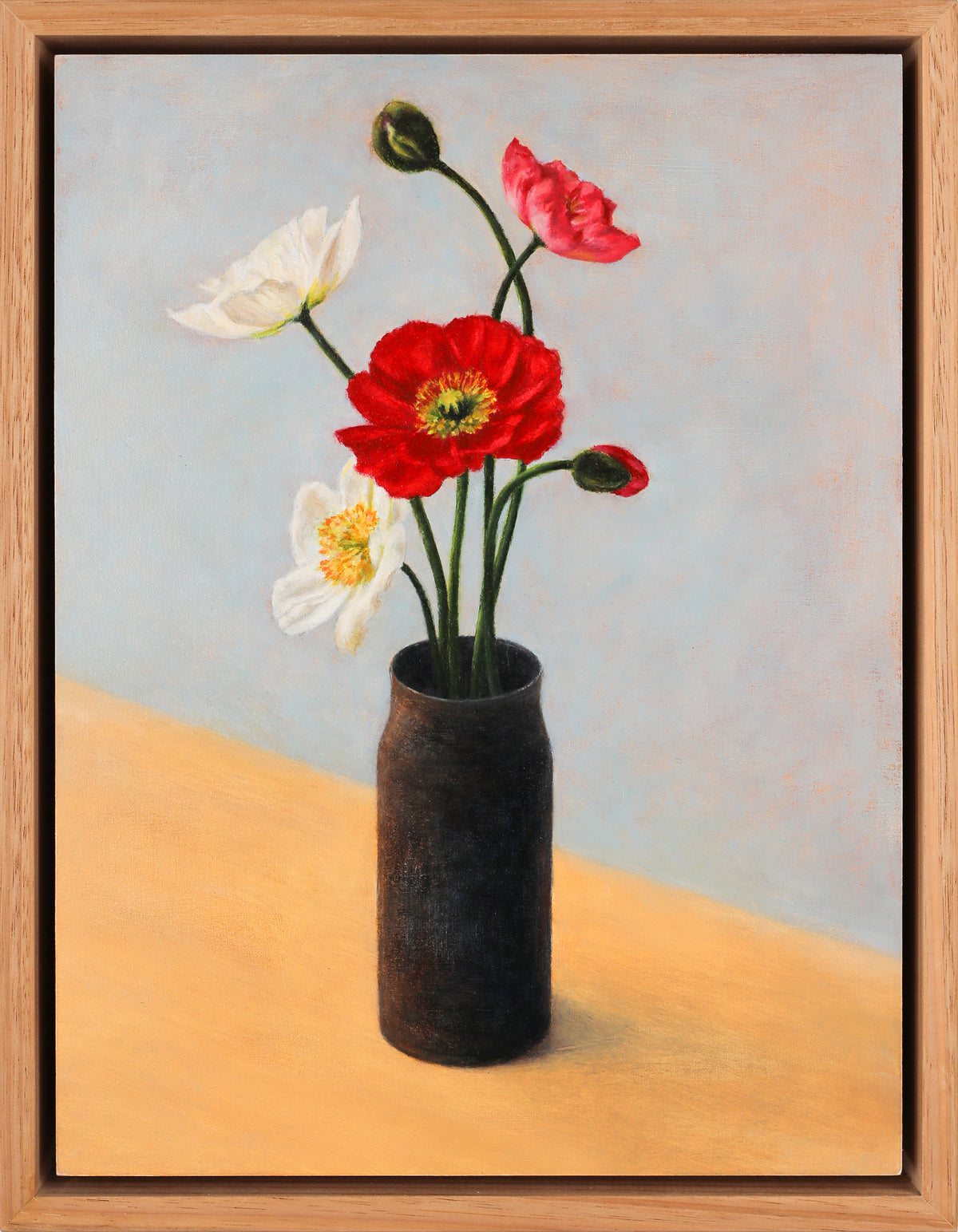 Angie de Latour | POPPIES IN A BLACK VASE