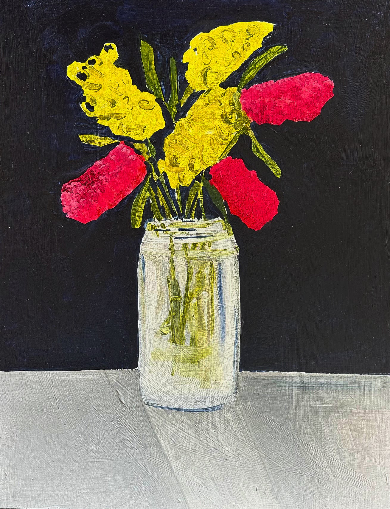 Caroline Kennedy | Grevilleas in glass jar