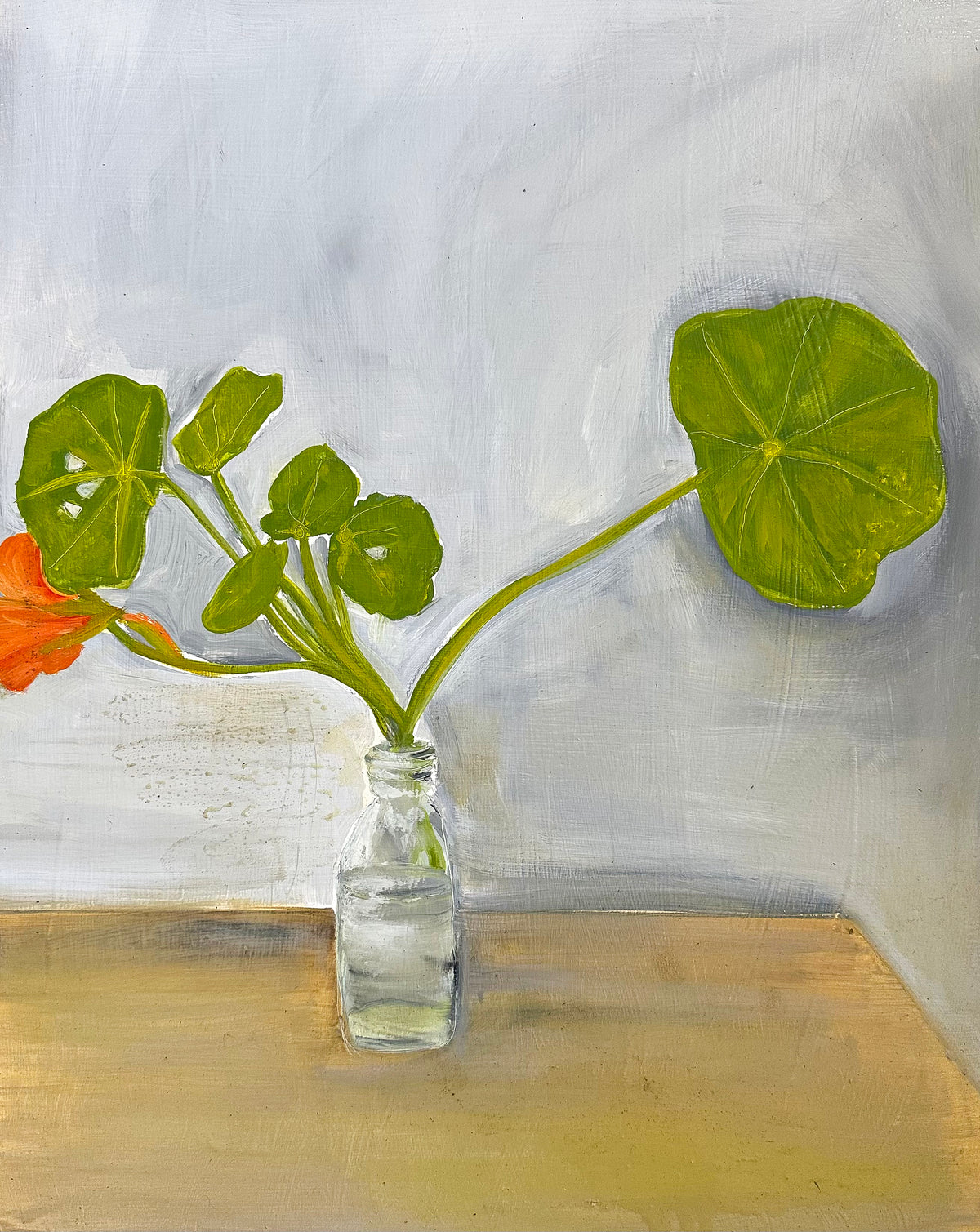 Caroline Kennedy | Nasturtium in glass bottle