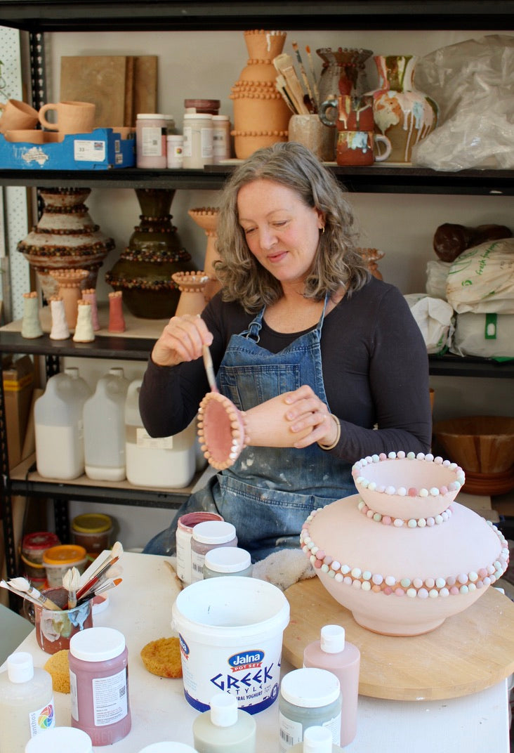 Claire Gorst | Angled Beaded Vase #1