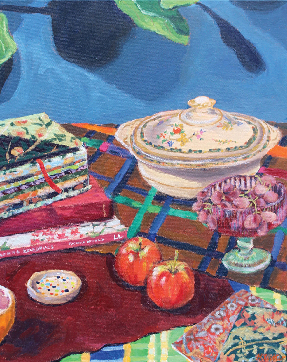 Hannah Cutter | Two apples and plaid