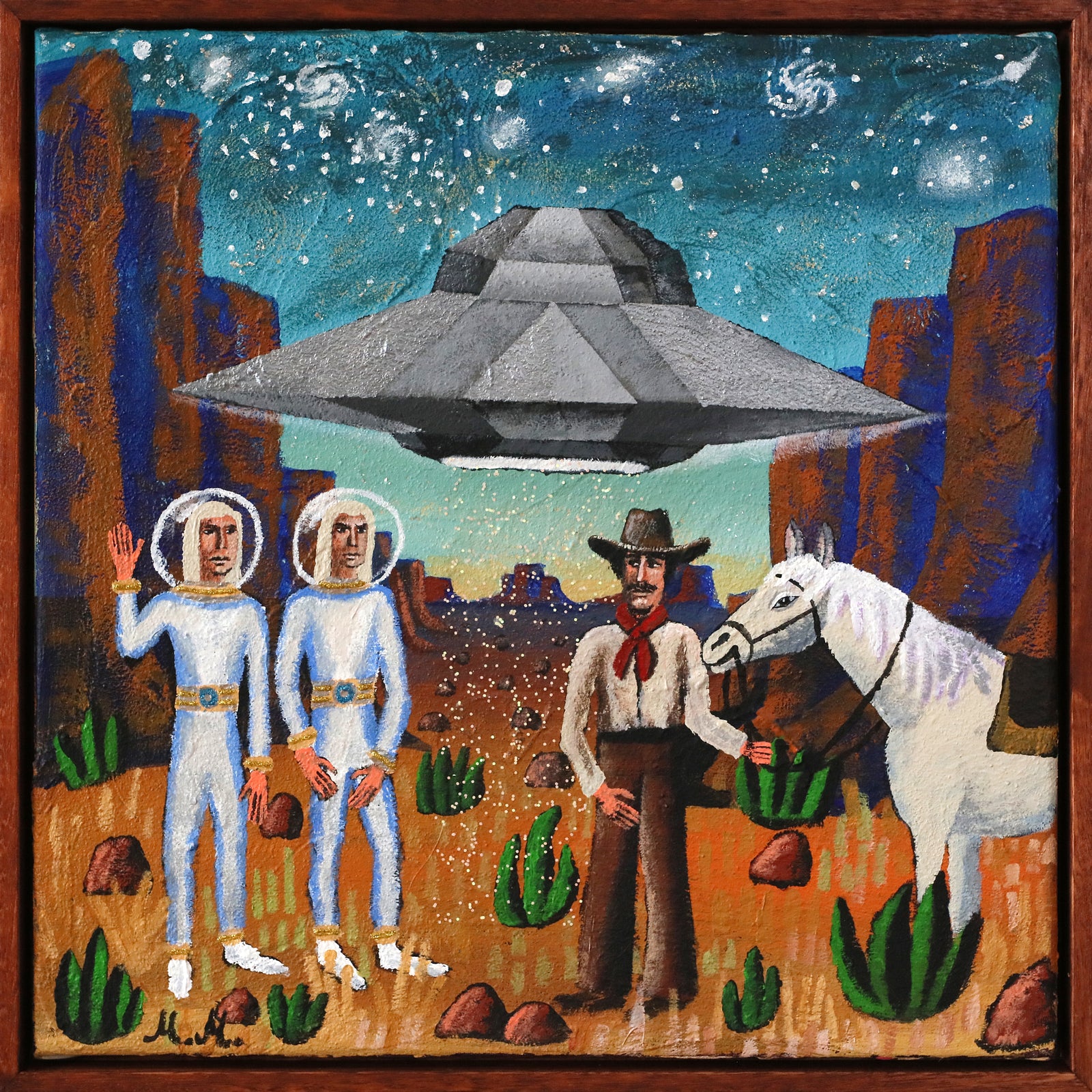 Brunswick Street Gallery - Mickey Mason | Intergalactic Visitors Cowboy