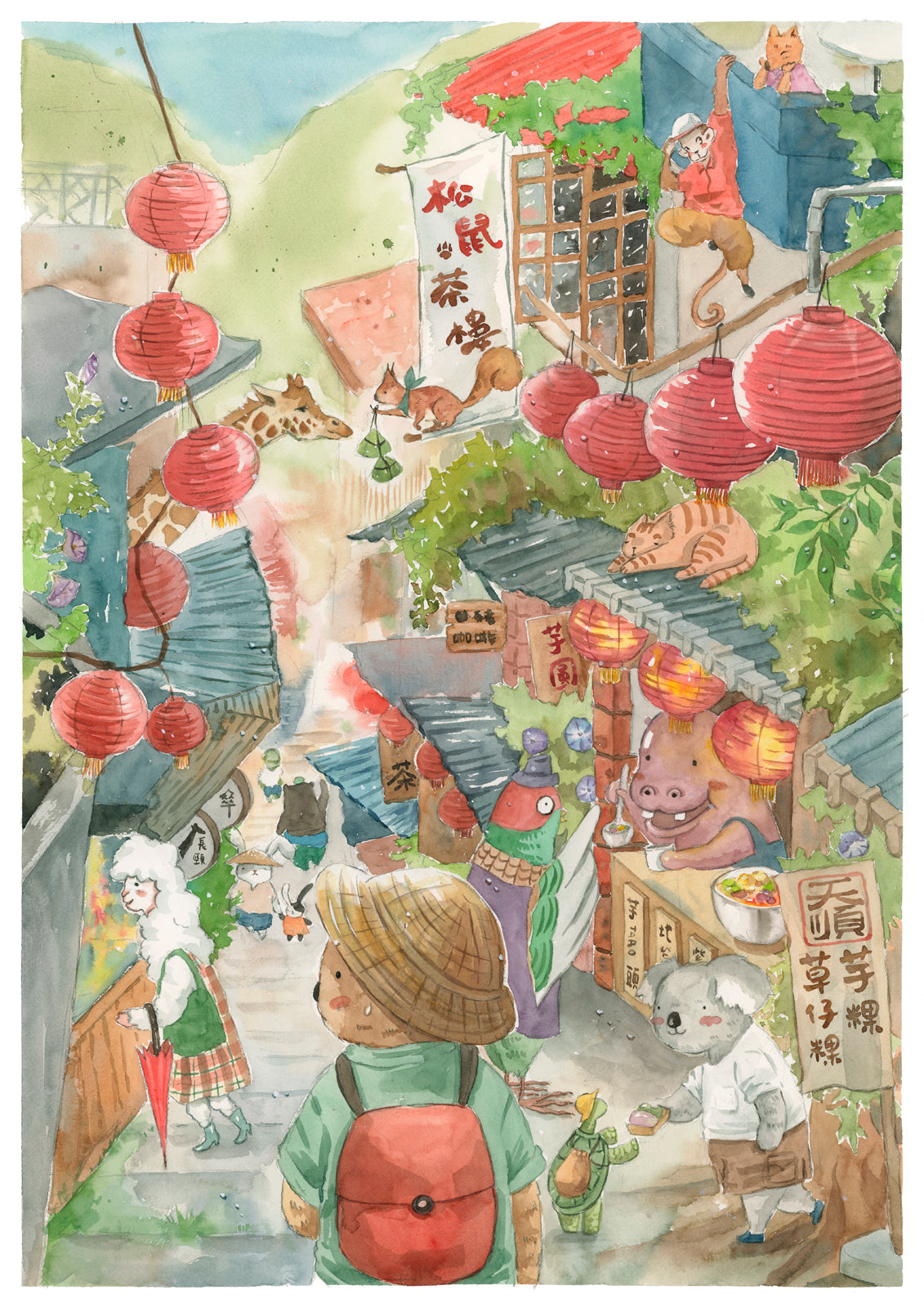 Nancy Liu | Jiu-Fen old street Art Print