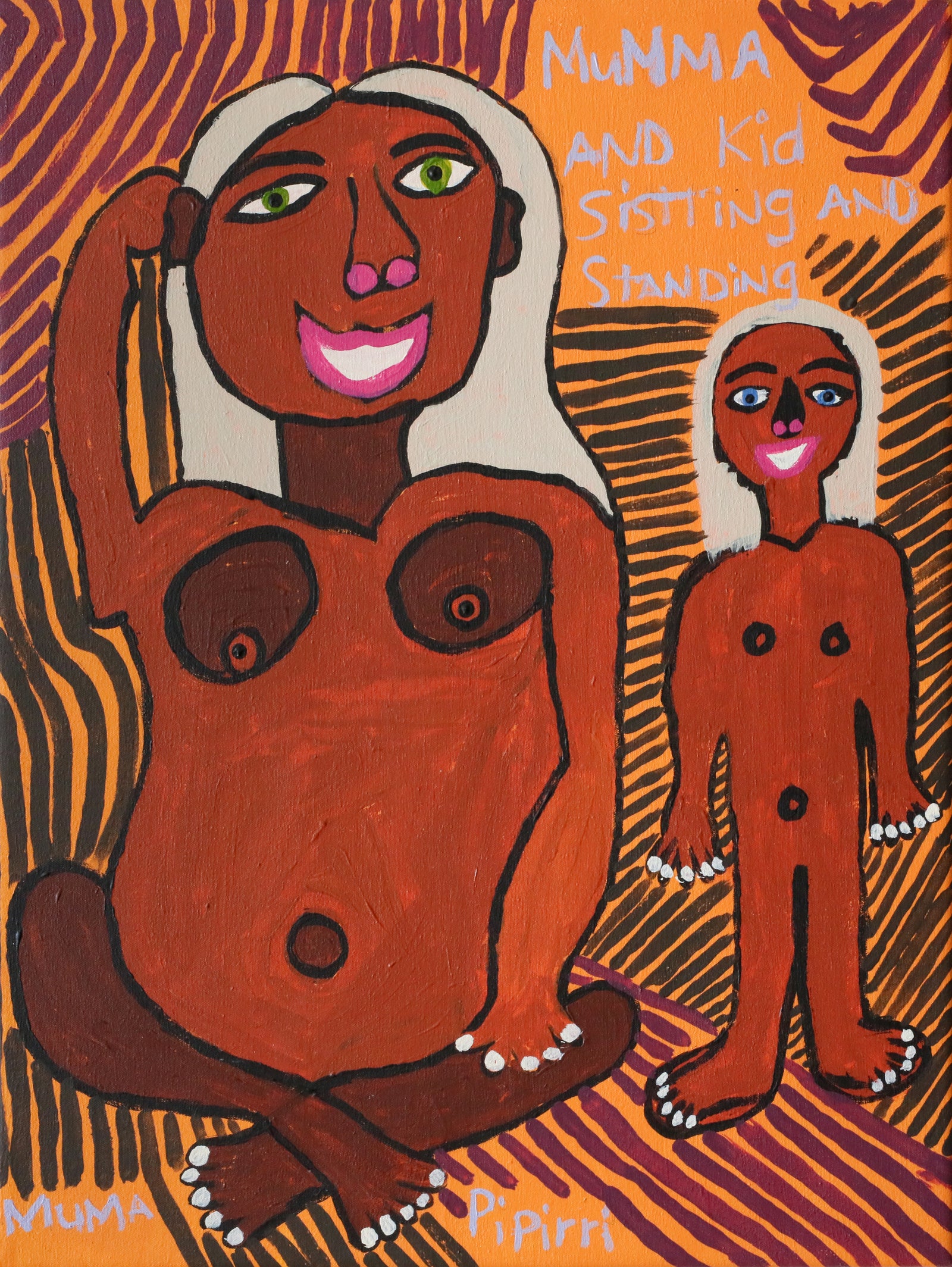 Margaret Campbell | Mumma and Kid Sitting and Standing..Muma..Pipirri 235-25