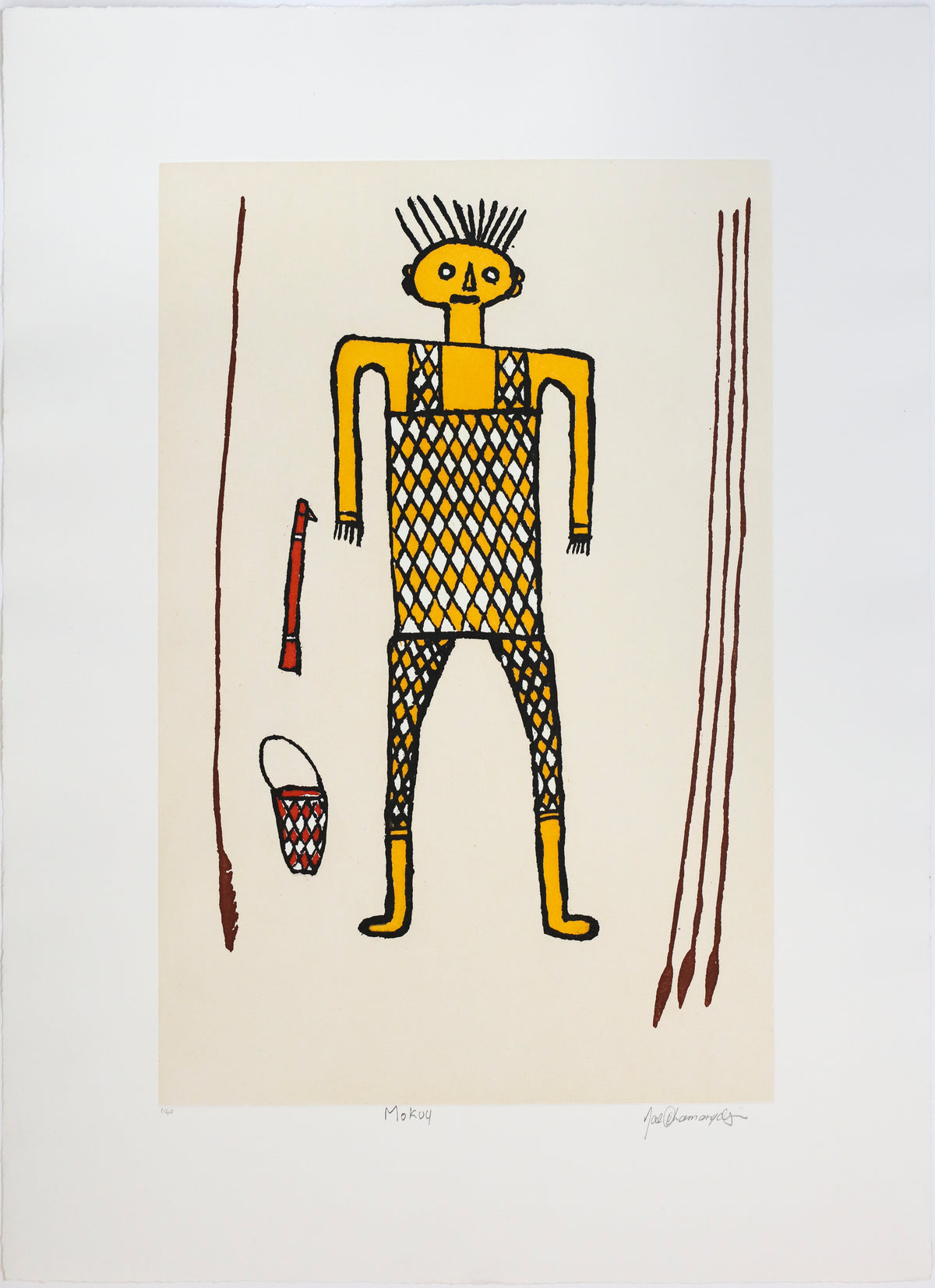 Joe Dhamanydji | Guku Galaŋarr (Gupapuyŋu Body Paint Design) 3778093-321-24